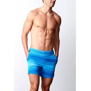 Mack Weldon Waterslide Pulse Stripe Swim Trunk Size L